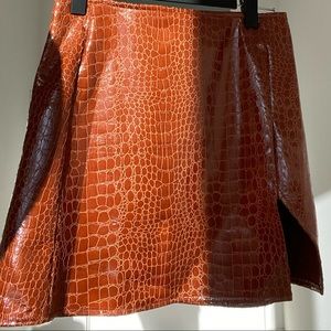 Motel Rocks Croc mini skirt